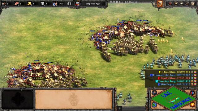 200 Huskarls vs 200 Mangudai, Kipchaks & Imperial Skirmishers | AoE II: Definitive Edition смотреть онлайн