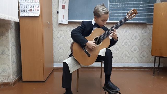 Савельев Артем, 11 лет. М.Каркасси "Рондо"ор.5 Ю.Смирнов "У колыбели" смотреть онлайн