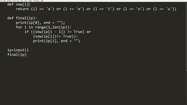 NPTEL The Joy of Computing using Python Week 8 Programming Assignment 3: Vowels смотреть онлайн