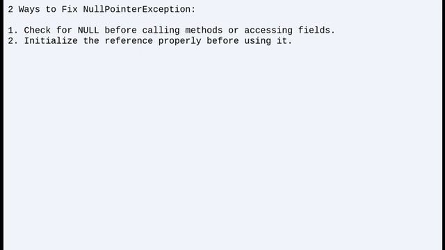 How to Fix a NullPointerException in Java смотреть онлайн