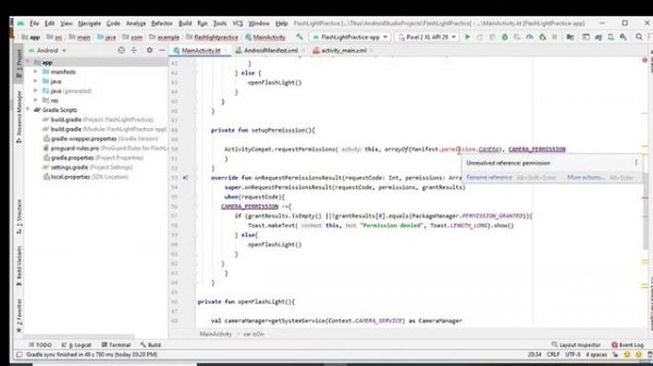 How to fix unresolved reference error in Android studio (Kotlin)