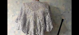 Пелерина, накидка крючком 2часть. Подробное видео для начинающих.