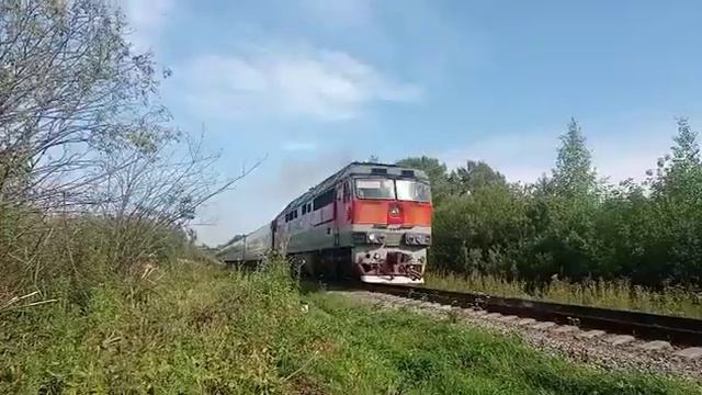ТЭП70 - 324 с пригородным поездом Киров - Луза смотреть онлайн