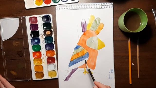 урок рисования для детей 5-6 лет - попугай смотреть онлайн