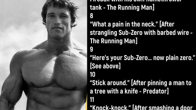 The Top Arnold Schwarzenegger Movie Quotes