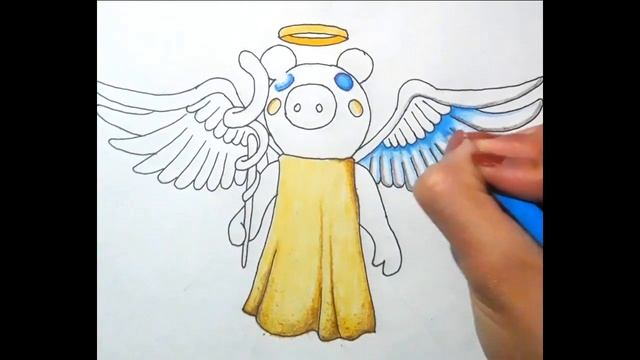 Dibujando y pintando a ANGEL PIGGY (ROBLOX ART) смотреть онлайн