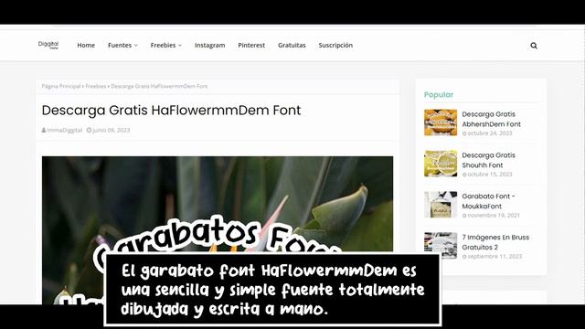 Descarga Gratis HaFlowermmDem Font смотреть онлайн