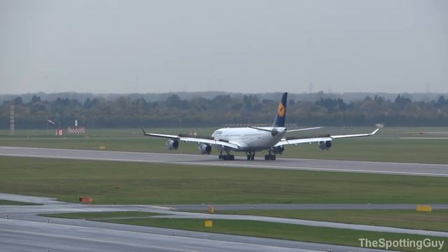 Lufthansa Airbus A340-300 *D-AIGS* Landing @ Düsseldorf International Airport [DUS/EDDL] смотреть онлайн