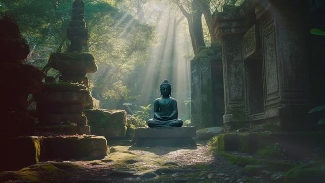 Ancient Temple Sounds [2023]: Serene Meditation Music & Relaxing Forest Symphony смотреть онлайн