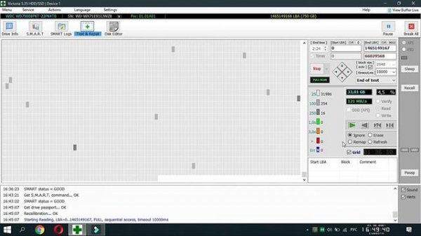 Восстановление диска (проблемных секторов) программой Victoria HDD/SSD