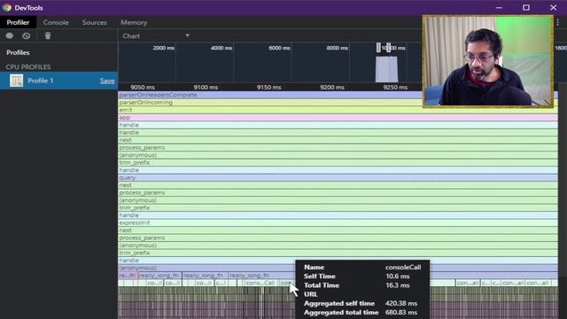node js CPU profiling using chrome! Learn to attach the chrome debugger to profile the CPU usage. смотреть онлайн