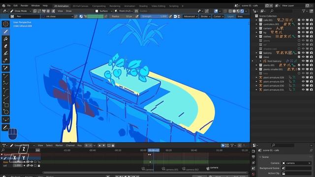 How This 2D/3D Animation Was Made - Introduction To Blender Greasepencil And Tips For Beginners