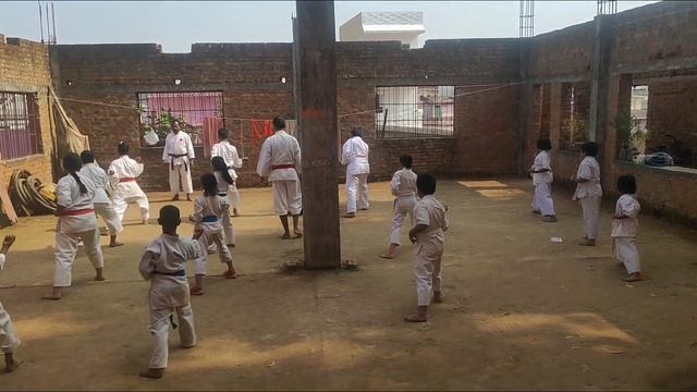 STUDENT PRATICEING KARATE IN DOJO; /// SHOTOKAN KARATE [KIHON PART 1] смотреть онлайн