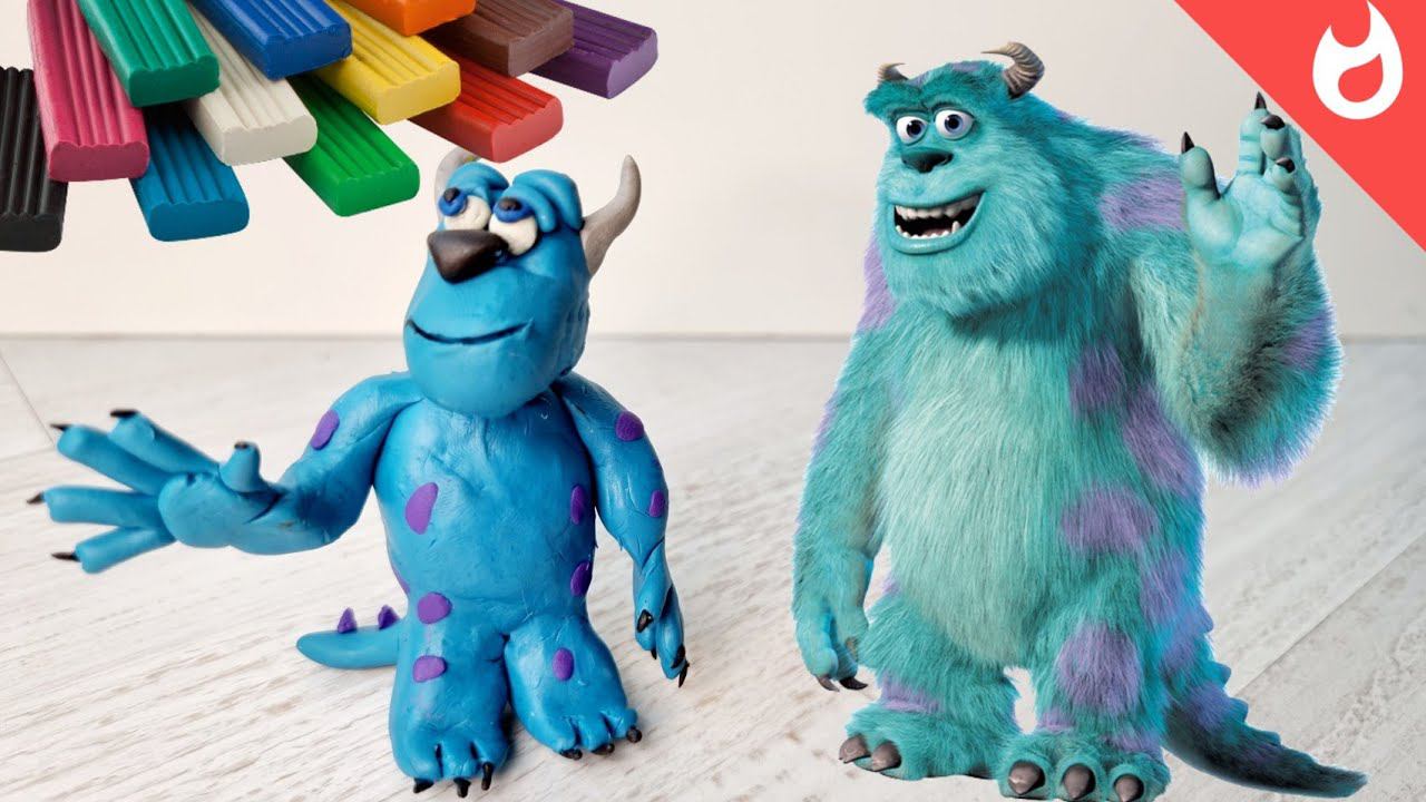 Корпорация монстров из пластилина / Джеймс Пи Салливан из пластилина / лепим монстров смотреть онлайн