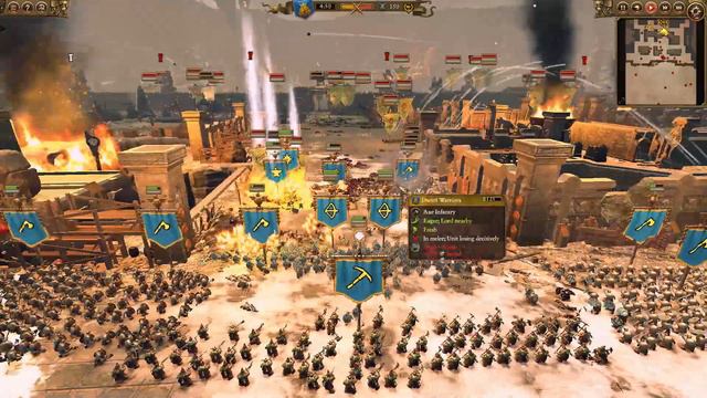 Total War WARHAMMER 2 : Dwarfs vs Green skin Siege battle game play смотреть онлайн