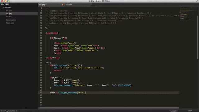 PHP Files - Reading and Writing to files 1 смотреть онлайн