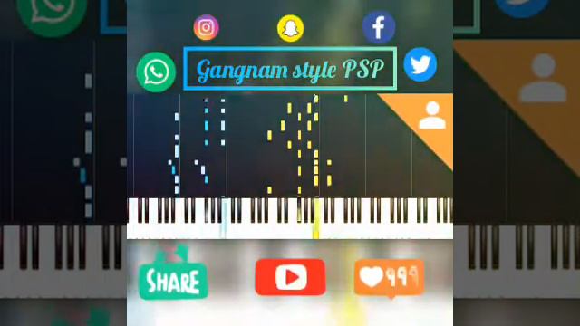 How to play Gangnam style PSP song theme on piano easy tutorial смотреть онлайн