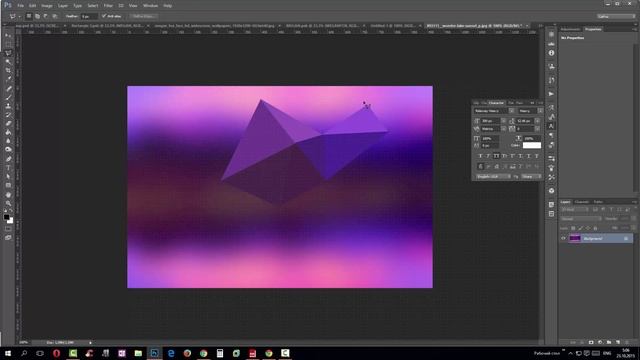 Низко полигональный фон в Photoshop своими руками [by DenKind] смотреть онлайн