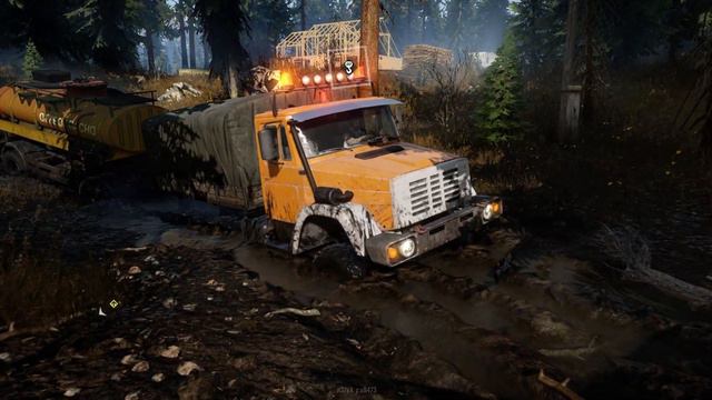 SnowRunner Mods - Zil Z-34 6x6 - Driving Offroad Transporting Fuel Tanker смотреть онлайн