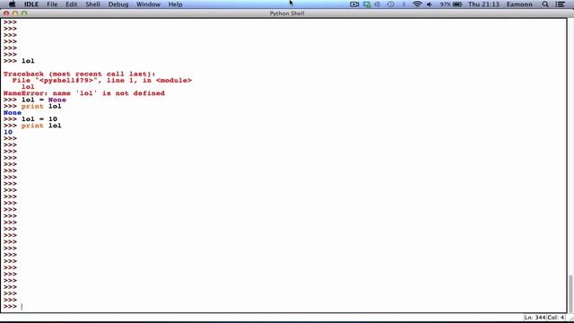Python 2.7.2 Programming Tutorial #4: None! смотреть онлайн