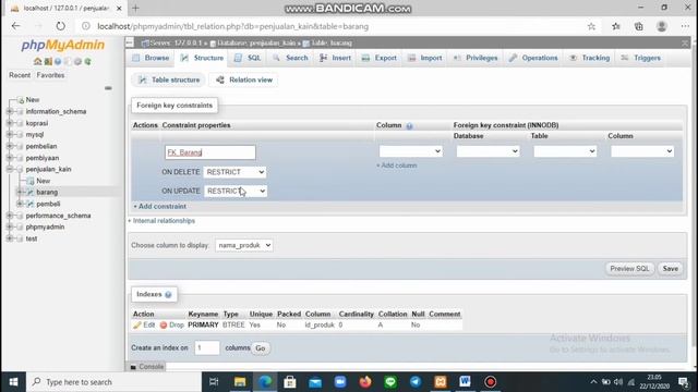 VIDEO 4 | MEMBUAT FOREIGN KEY MENGGUNAKAN PHPMYADMIN смотреть онлайн
