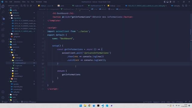 Laravel 9 et VueJS 3 - Permissions et rôles смотреть онлайн
