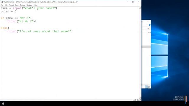4. If Statements | Python 3 Basics Series - Digital Student Online School смотреть онлайн