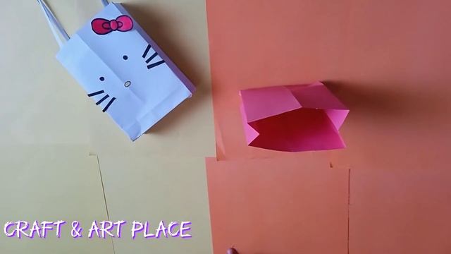 How to make Hello kitty paper shopping bag/DIY paper Craft / origami shopping bag Hello kitty смотреть онлайн