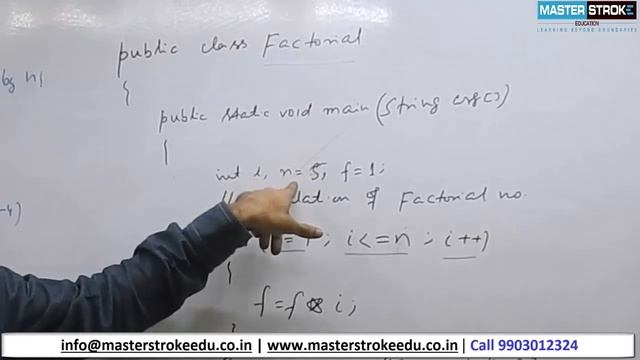 Factorial program in Java смотреть онлайн