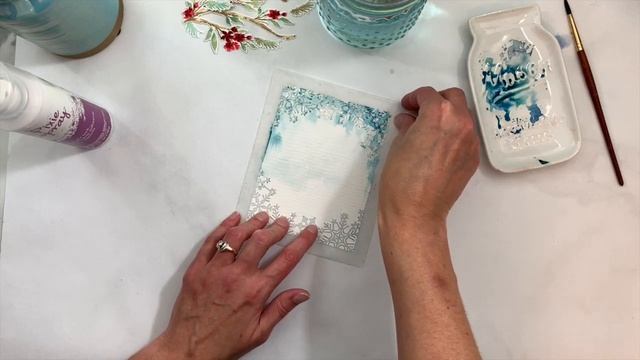 Project How-to: Stencil + Watercolor Snowflake Background смотреть онлайн