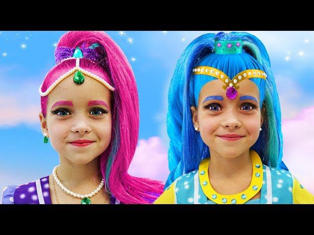 София играет с Куклами Шиммер и Шайн и наряжается Принцессой на Праздник смотреть онлайн