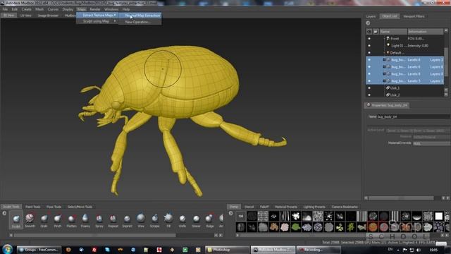 17 урок - Продвинутый моделинг в 3dsMax и Mudbox (Японский Жук) смотреть онлайн