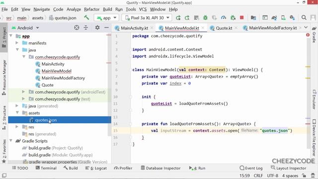 Complete Android Quotes App | ViewModel Architecture Components Hindi - CheezyCode #5 смотреть онлайн