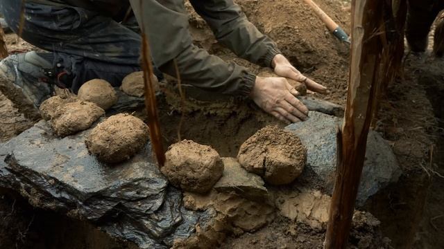 Crafting Complete And Comfort Survival Shelter | Bushcraft Wood Structure,clay Roof & Twin Fireplac