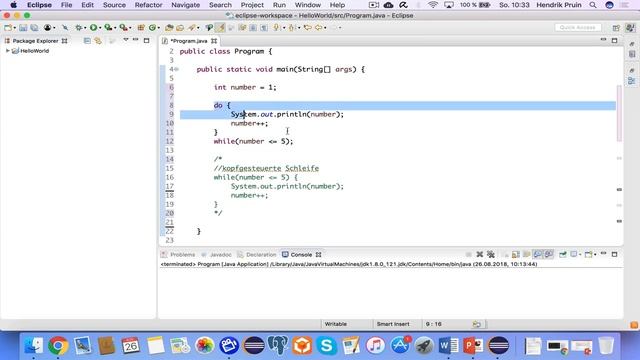 Java Tutorial Deutsch (German) [10/24] - Do-While Schleife смотреть онлайн