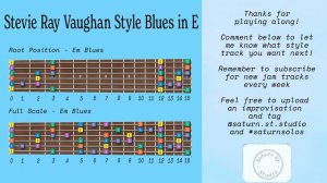 Stevie Ray Vaughan Style Blues - Guitar Jam Backing Track in E