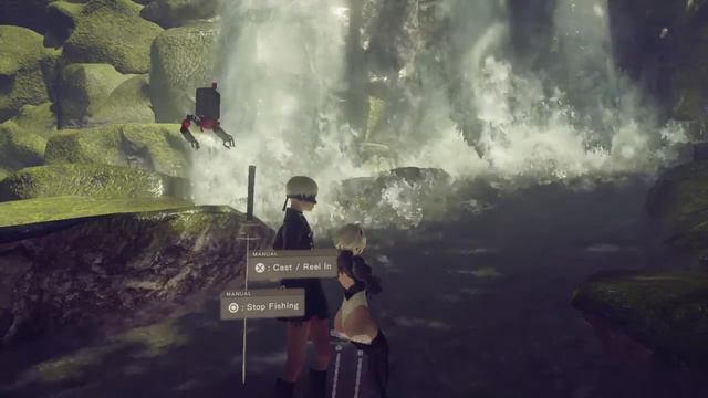 Over 5 minutes of boring fishing in NieR Automata смотреть онлайн