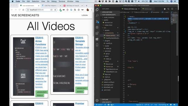 Vuetify: Make a VueJS app look good, even if you're bad at design (Building a VueJS app Part 3) смотреть онлайн