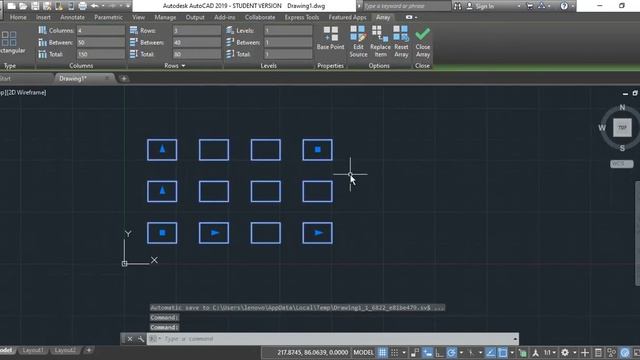 23- AutoCAD Tutorial For Beginners- Array, Rectangular Array смотреть онлайн
