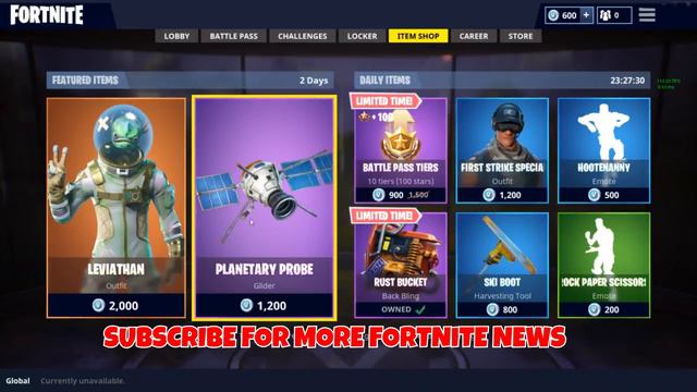NEW LEVIATHAN SKIN and PLANETARY PROBE GLIDER! (Fortnite Battle Royale)