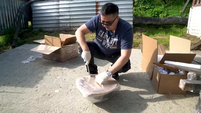 ДОЖДАЛСЯ! Новый узбекский ЧУГУННЫЙ КАЗАН - кормилец. ПЕЧЬ для казана | Распаковка смотреть онлайн