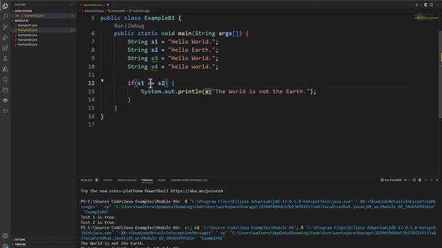Java Practice Examples - Module 2-2 Comparing Strings смотреть онлайн