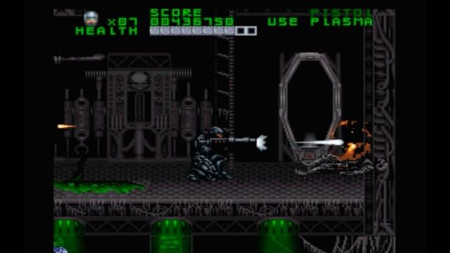 Super Nintendo (Snes) 16-bit Robocop VS Terminator Stage 11 (Terminator Storage Facility)
