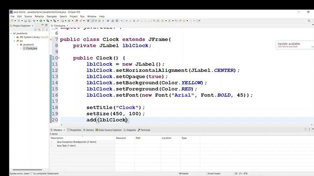 Create Digital Clock Using Java Swing | Learn with Ajit More #learnwithajitmore смотреть онлайн