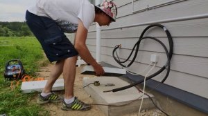 Установка кондиционера на отмостку