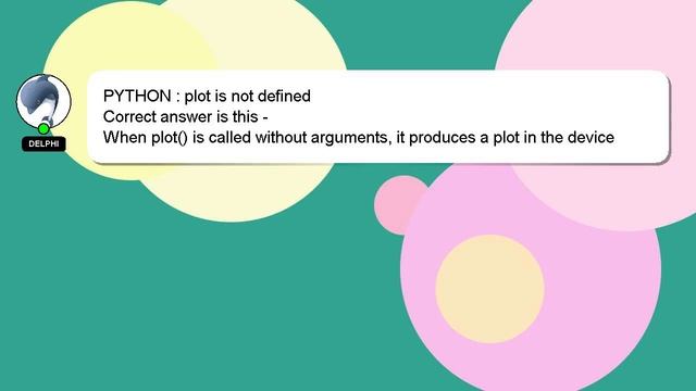 PYTHON : plot is not defined смотреть онлайн