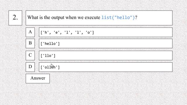 Python MCQ Questions with Answers - List смотреть онлайн