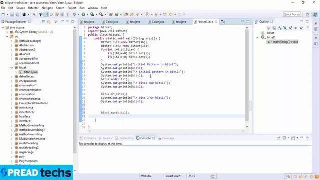 BitSet in Java смотреть онлайн