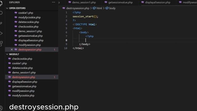 MODUL 7 PHP (destroysession.php) Part 9 LAST PAST смотреть онлайн