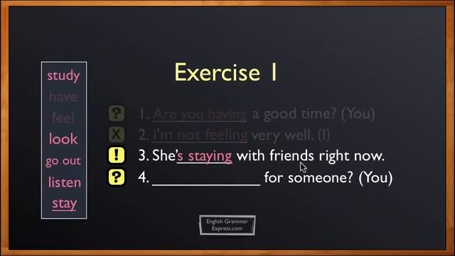 Present Continuous Exercise смотреть онлайн